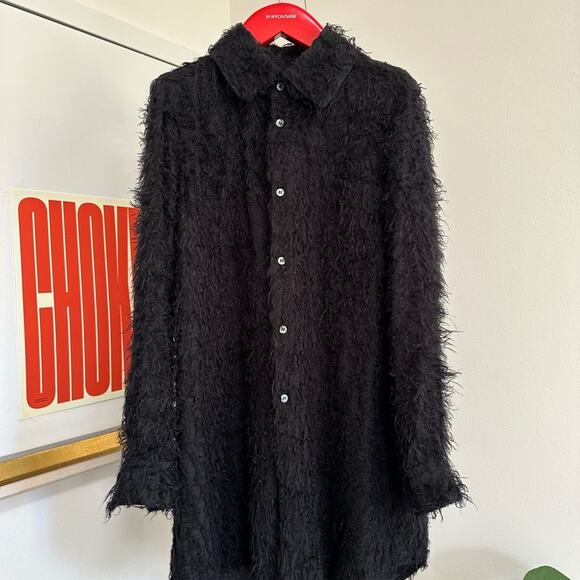 Comme des garçons fringe faux fur button shirt - Picture 3 of 11